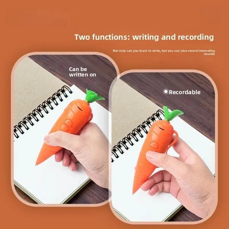 1/6Pcs Judy & Nick Carrot Voice Recorder Electronic Sound Toy Can Write Graffiti Ballpoint Pen Novelty Voice Recorder Pen Gift