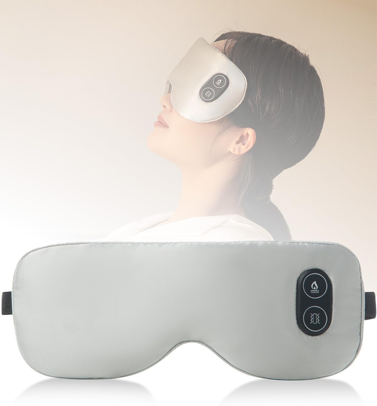 

Beemyi Перезаряжаемая USB Горячая маска для глаз с 7 режимами вибрации и 3 температурными режимами Облегчает глаза Помогает согревать и Популярный подарок для и Дней рождения [Роскошный]