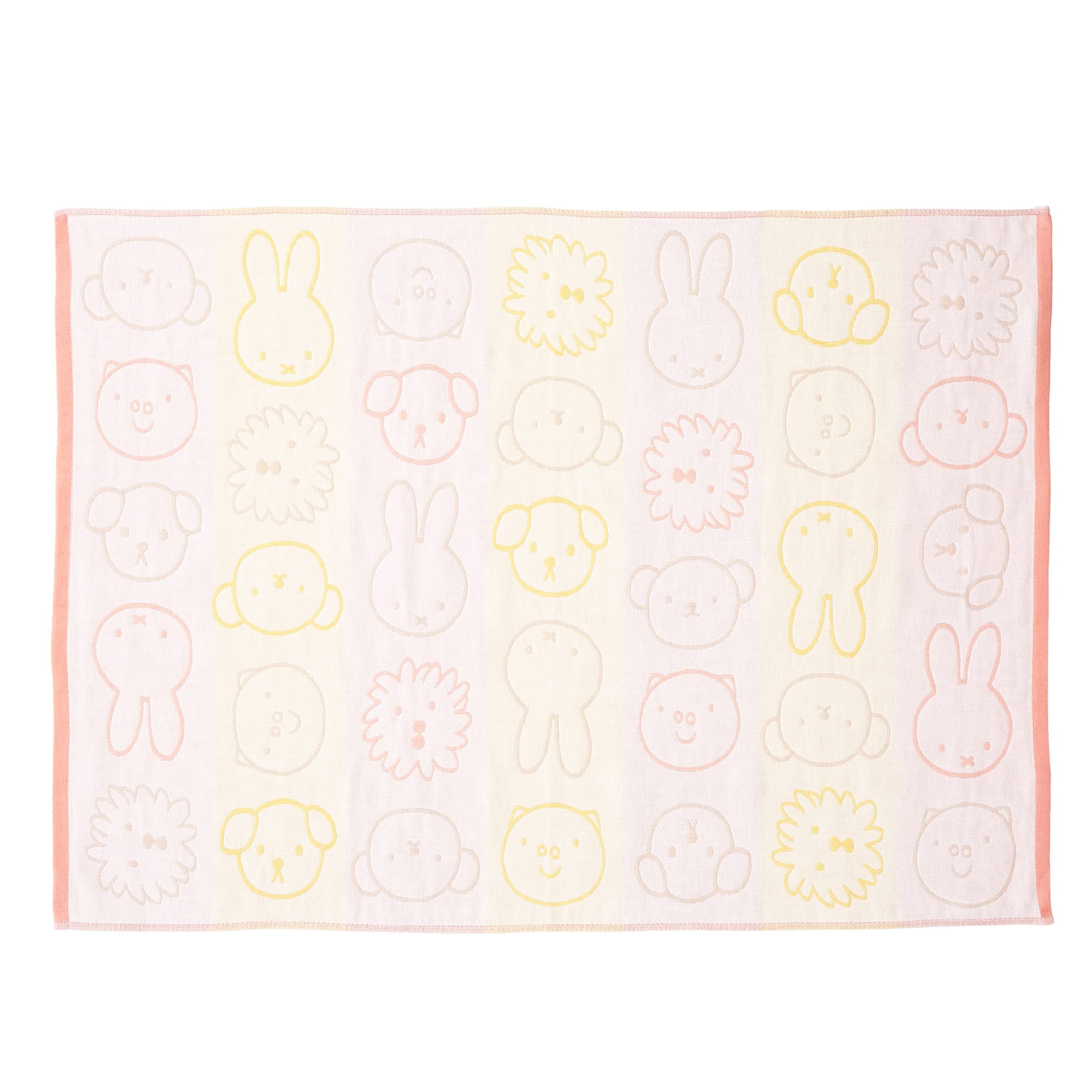 

Плед Nishikawa Miffy RR71301915, 70x100см, Марля, 100% хлопок, Стираемый, Мягкий, Легкий, Розовый,