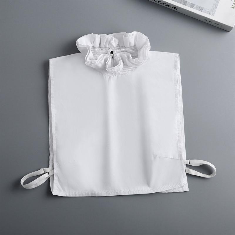 Perfect Match Layer Pleated Stand Detachable Collar Neck Half Top Shirt Decorative Ladies False Blouse Collar Neckwrap Sweater Accessories