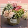 Vibrant 6 Heads Artificial Silk Hydrangea Fake Flower Bridal Bouque For Festive Home Decoration