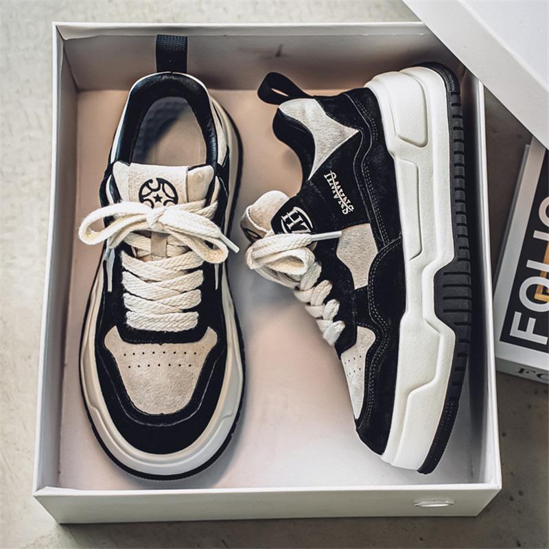 Increase height in autumn casual board shoes men's Korean version of the new niche design versatile trendy brand high-end sports and leisure shoes