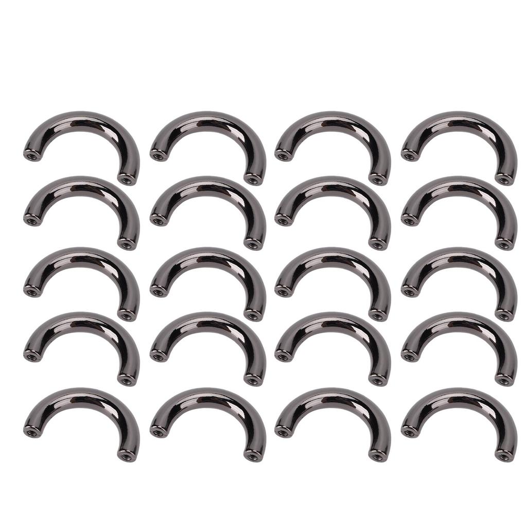 20 Set U-Ringe Metallbogenbrücke Tasche Handtasche Aufhängungsverschluss Kette Riemenverbinder Schnallen Leder