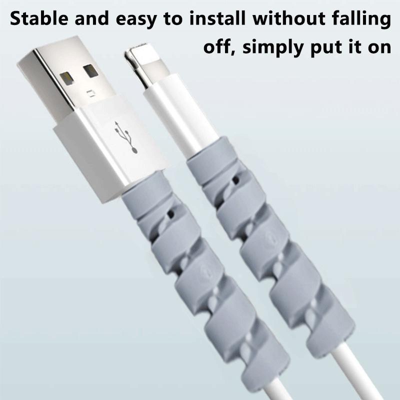 6 ks Chránič kabelu Silikonový Vinutí kabelu pro nabíjení Ochrana konců kabelů Kryt pro příslušenství k nabíjecímu kabelu USB pro iPhone