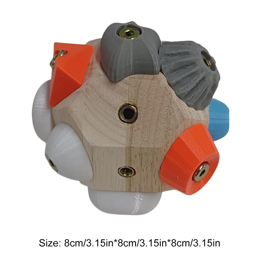 Wood Boulder Block Simulated Rock Climbing Model Handcrafted Enhancing Manipulative Rock Climbing Ball Craft Ornaments Gift