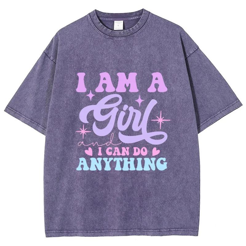 2024 New Style T-shirt For Women Print Vintage Snowflake Washed T-Shirt Oversized Summer Women Clothing Short Sleeve Fashion S разноцветный