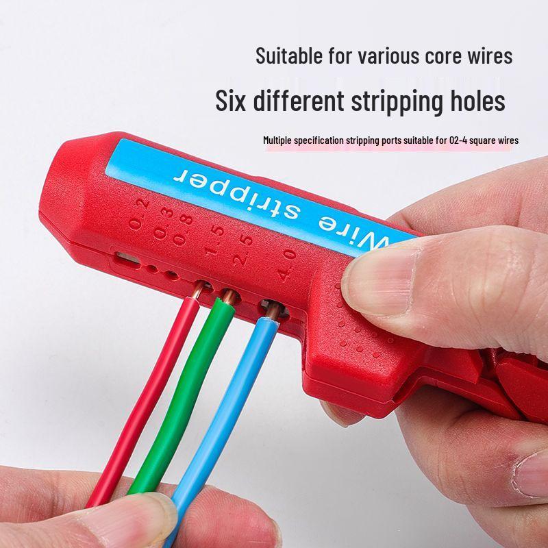 Multifunctional Electrician's Wire Stripper with Bent Handle and Precision Stripping