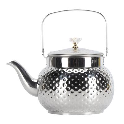 Stainless Steel Teapot with Removable Filter Metal Tea Kettle Coffee Table Serving Pot for Home