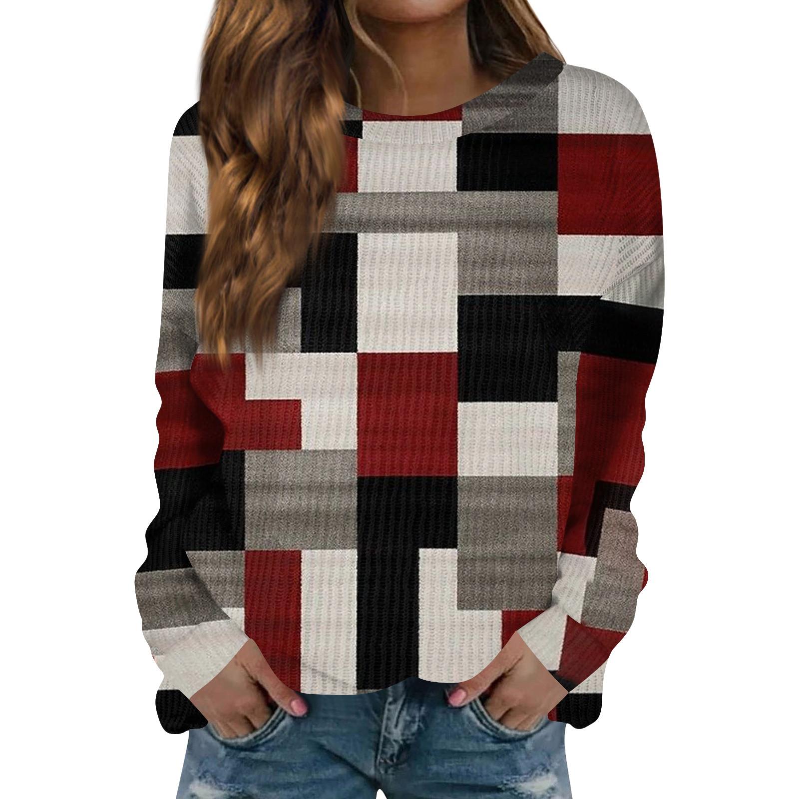 

Женский модный повседневный шерстяной трикотажный пуловер с длинным рукавом и круглым вырезом S