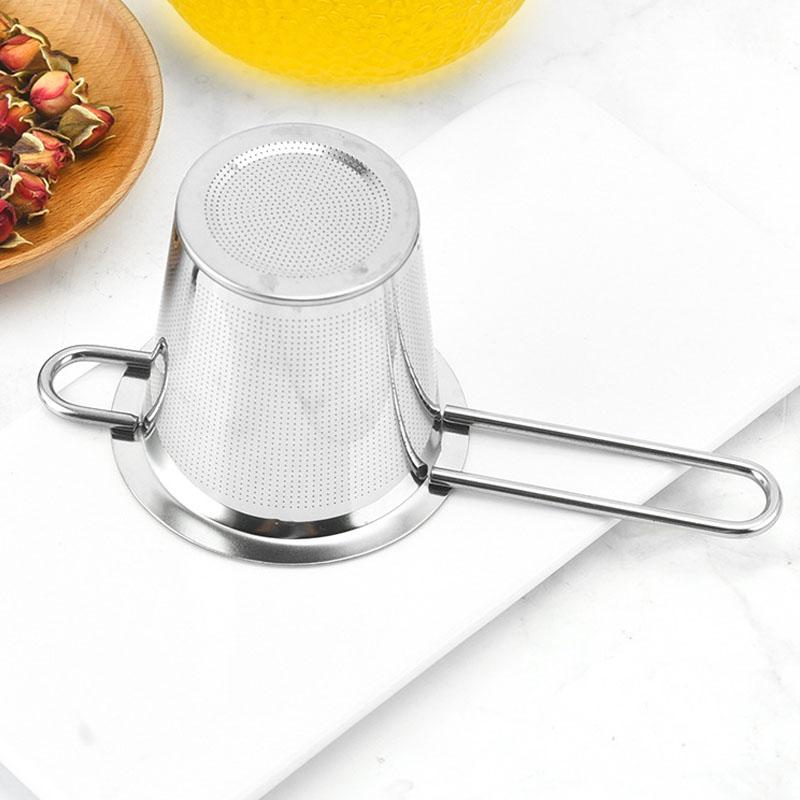 Tea Infuser Stainless Steel Tea Strainer With Handle Tea Filter Fine Mesh Strainer Brewing Basket with Lid for Loose Leaf Tea
