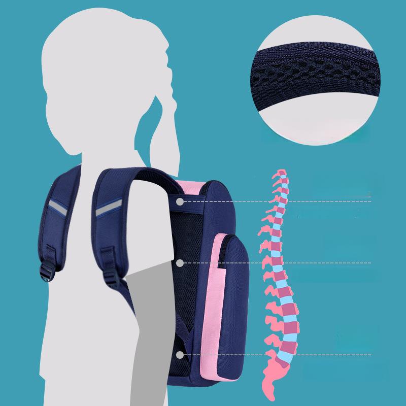 Girls' School Backpack For Elementary School Students Children'S Double Shoulder Backpack Lightweight And Burden-Reducing For Kindergarten