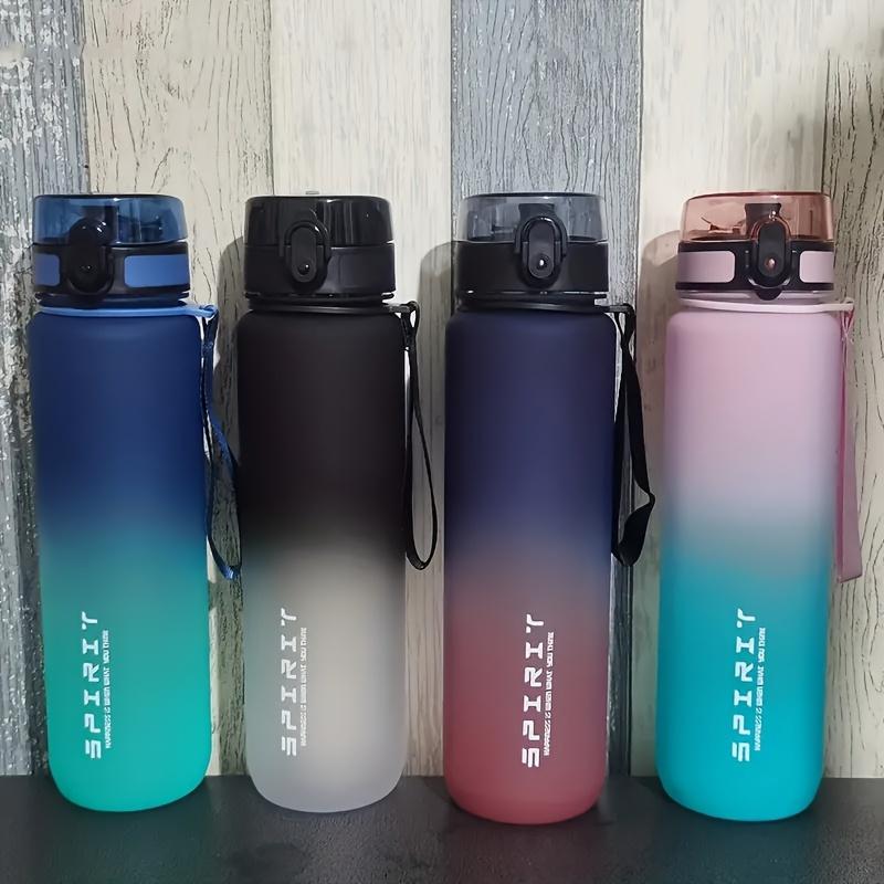 1 Pc 21.98 Oz/33.81 Oz Portable Sports and Fitness Travel Water Bottle, Gradient Plastic Bottle for Men and Women