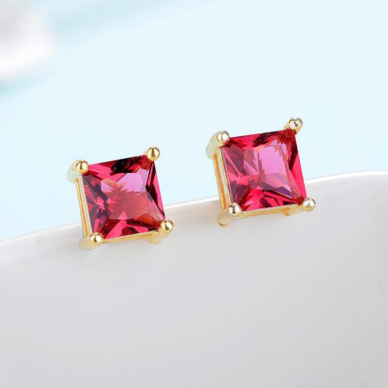 

Серьги Бриллиант Квадрат Прямой Угол Серьги Женская Мода Темперамент Ювелирные Изделия