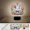 Acrylic Double Sided Bunny Egg Diamond Art Night Lamp Creative Bedside Decor for Easter Gifts and Home Ambiance