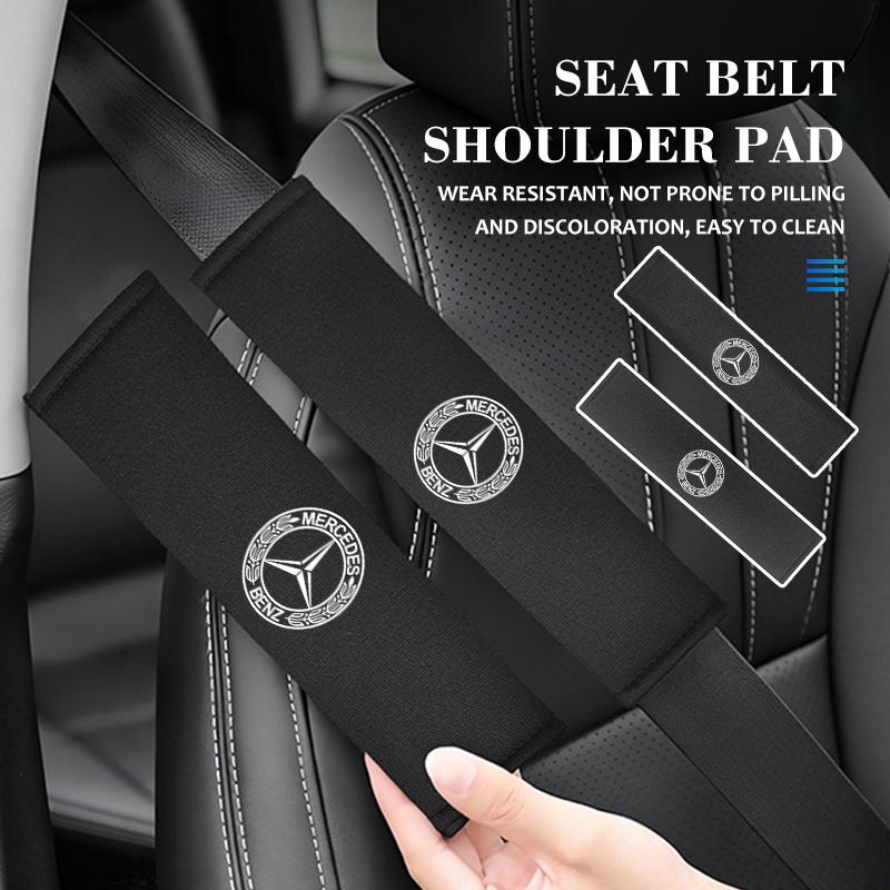 For Benz Car Seat Belt Shoulder Cushion Pad Protection Decoration Accessories Exclusive AMG SPRINTER V CLASS VIANO W124 W203