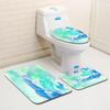 Fashion Painted Toilet Three-Piece Floor Mat Bathroom Door Mat Coffee Table Sand Carpet