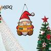 Decorative Hanging Signs Christmas Door Sign Gnome Shape with Adjustable Hemp Rope Vintage Hangers Decoration Wall Signs for Home Office