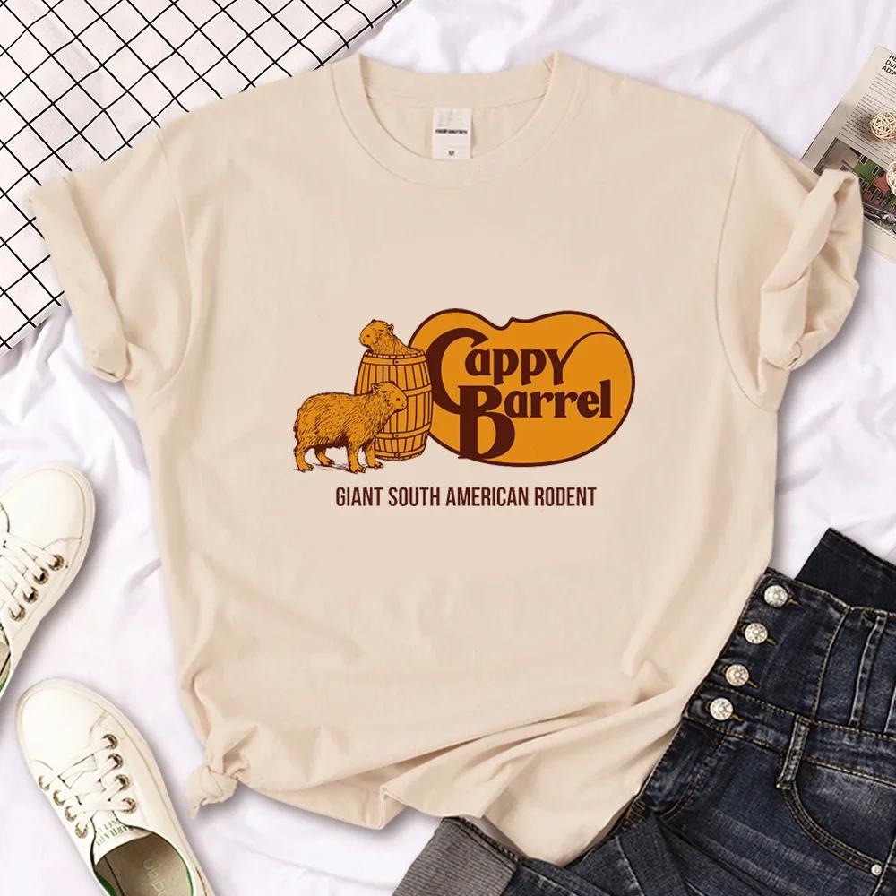 Capybara Capybara T-Shirts Herren Y2K Designer Sommer T-Shirt Junge Y2k 2000er Japanische Kleidung Kawaii T-Shirt Grafik-Top Weiblich