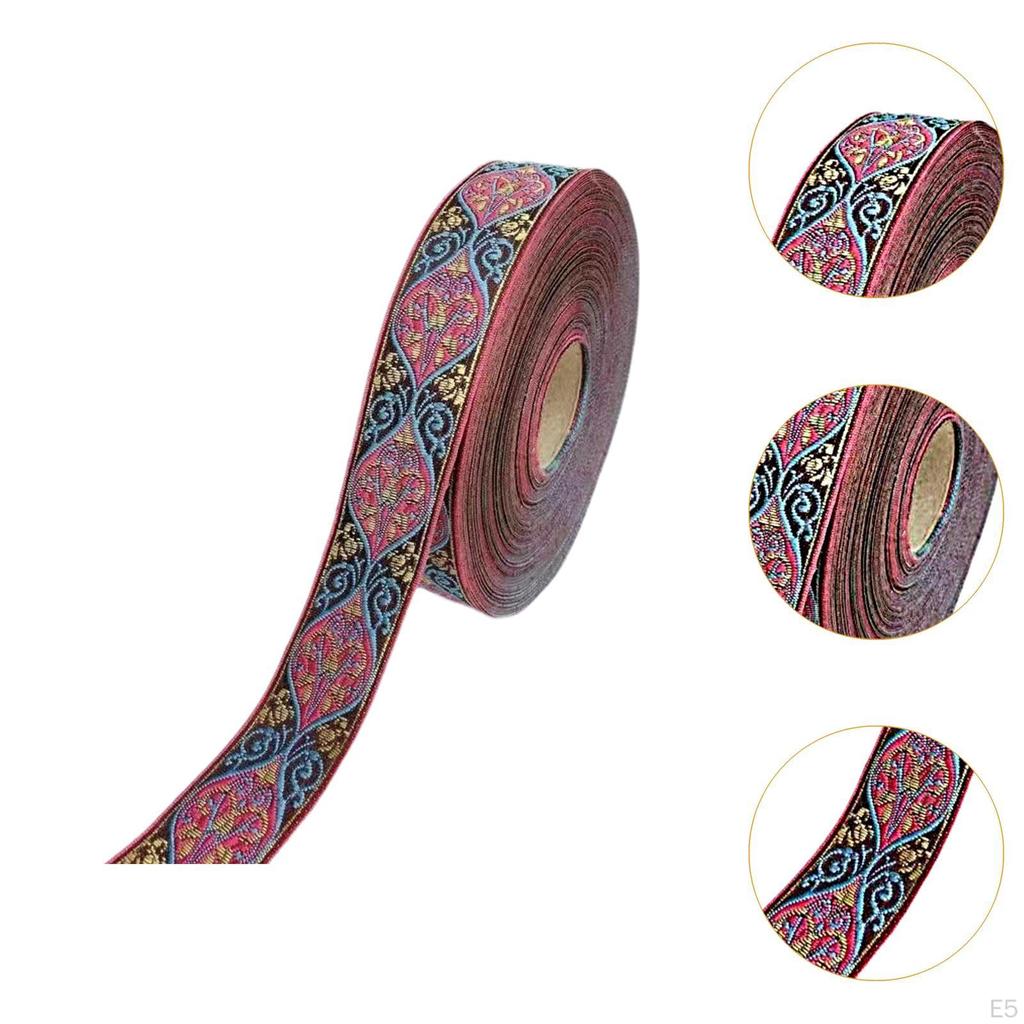 5 M Jacquard Ribbon Fabric Embellishment for Home Decor Table Runners Pillowcases Sewing