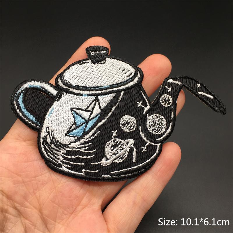 Space Astronaut Planet Embroidery Patches On Clothes Diy Appliques Sewing Stickers Jacket Stripes Iron On Patches For Clothing