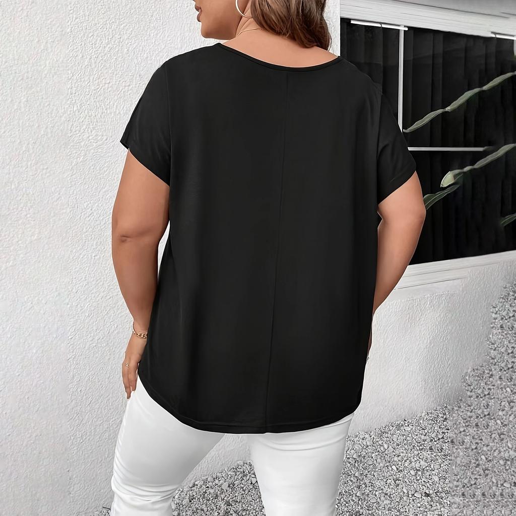 Women's Fashionable Short Sleeve Elegant Commuting And Casual Top