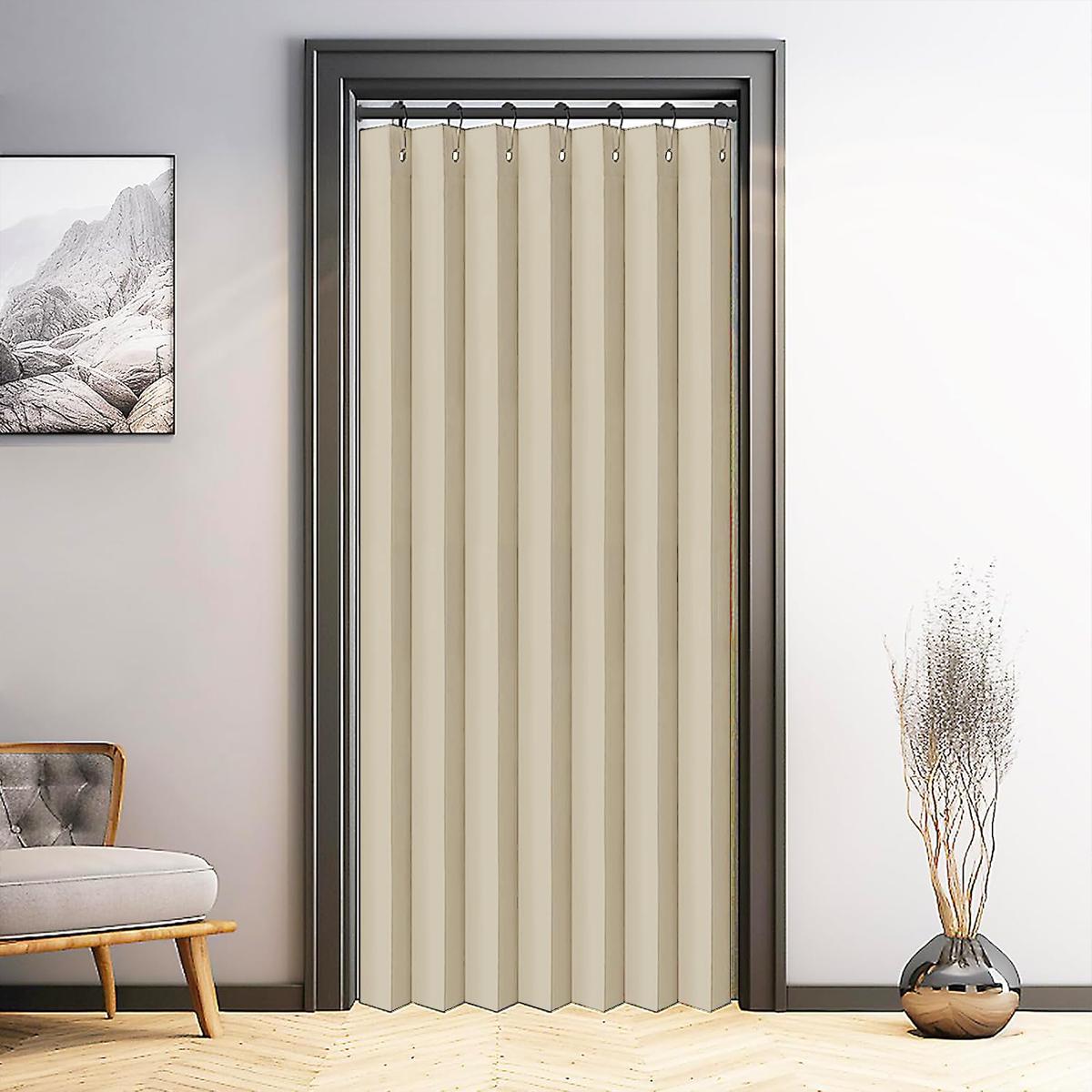 1 Paneel, Slaapkamer Ruimteverdeler Privacy Gordijn, Eetkamer Keuken Vouwgordijn, Plisségordijn Deur, Kledingkast Boekenkast Decoratief Gordijn W254Xh213Cm&Grommet Top