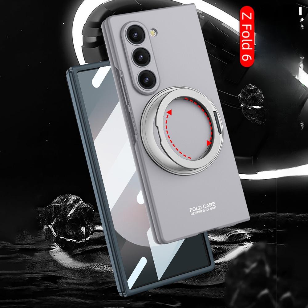 Galaxy Z Fold6 for Wireless Charging Magnetic Phone Case for Samsung Galaxy Z Fold 6 Fold 6 5G Rotating Bracket Protective Cover Holder Stand