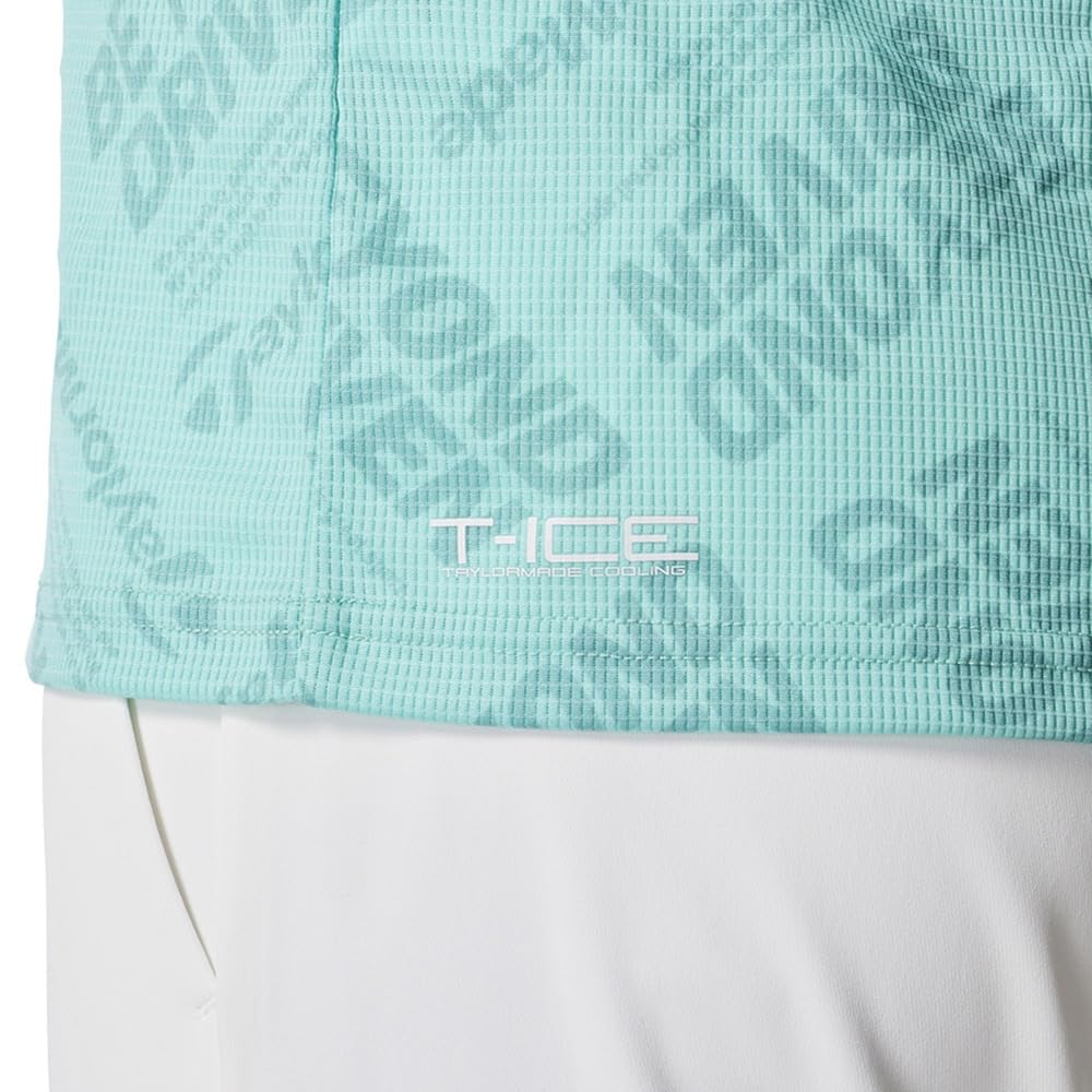 TaylorMade T-ICE Golf Timistik S/S Polo, Turquoise, Medium, Men's, 2025SS UN645