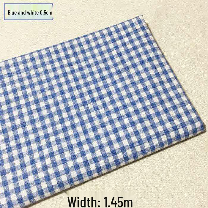 Khaki Plaid Fabric for DIY: Small Square Shirt, Tablecloth, Curtain