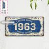 Vintage City Coordinate Garden Dining Room Flag Year Print Metal License Plate Sign Retro D Flat Printed Tin Plaque Wall Deco