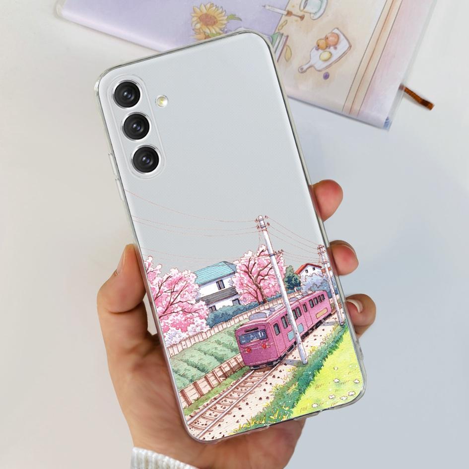 For Samsung A24 4G Case 2023 Popular Flower Astronaut Transparent Cover Soft Phone Case For Samsung A24 A14 5G SM-A146B A 24 Bag