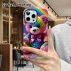 Phone Case: 2D Flat Design Suitable for iPhone 18 17 16 15 14 13 Pro Film Protective Case, Couple Style, Floral Teddy Bear, Christmas and Halloween Gi