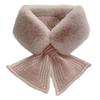 2025 Women's Korean Style Rabbit Fur Scarf: Cute, Thick, Plush, Trendy, Windproof, and Warm Neck Warmer for Autumn and Winter