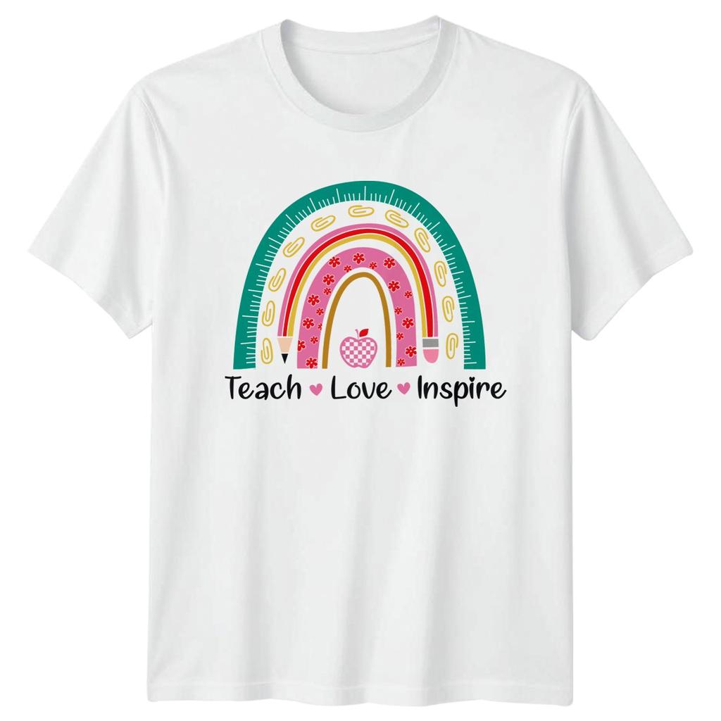 Teach Love Inspire Unisexs TShirt Education Teacher Appreciation Gift For Her