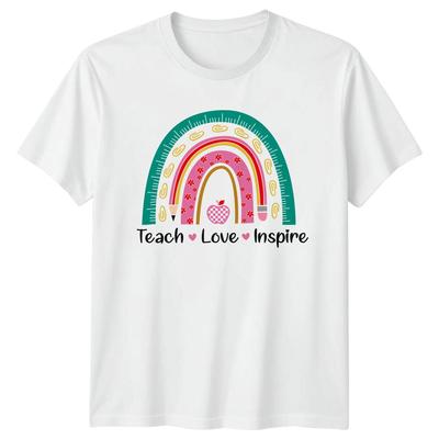 Teach Love Inspire Unisexs TShirt Education Teacher Appreciation Gift For Her