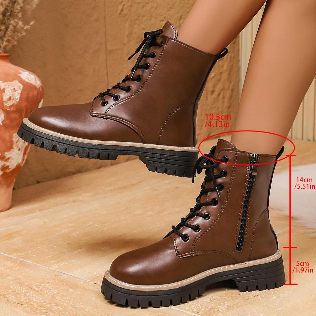 Boots Woman Trend Ankle Boots Short Barrel Shoes for Women Western Platform Army Boot Comfortable Stylish Sneakers Plus Size New