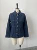 Spring 2025 Euro-American Style Women's Denim Shirt and Pants Set with Lapel Design