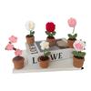 Small Crochet Potted Plant Ornament - Cute Flower Decoration and Creative Gift