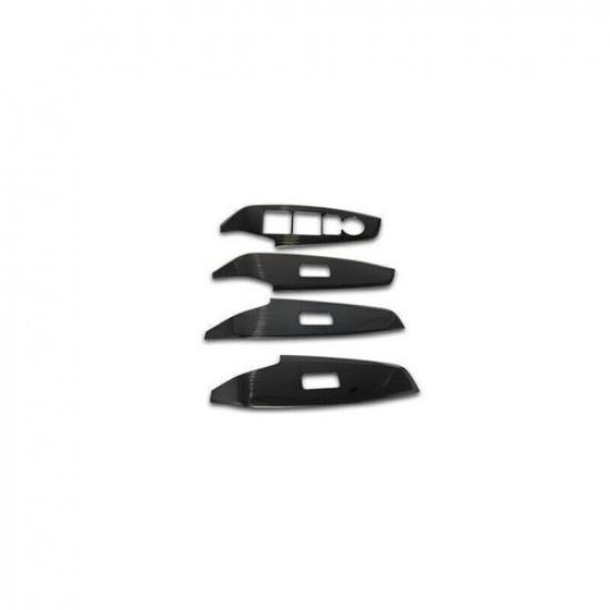 For Mazda 3 Axela 2014-2018 Black Titanium Door Window Switch Lift Cover Trim 4P