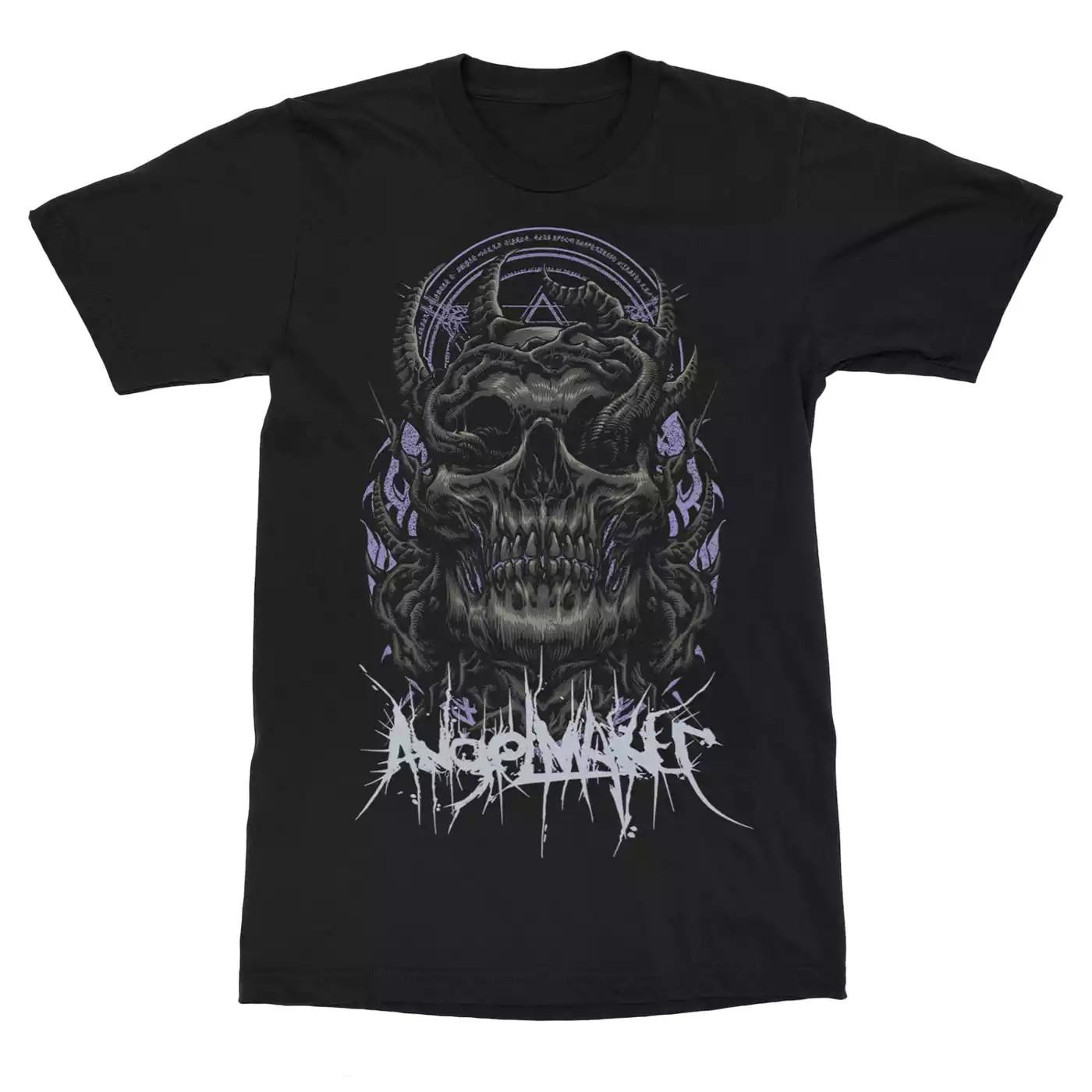 AngelMaker Band Black Heavy Cotton Short Sleeve T-Shirt Adults XXXL