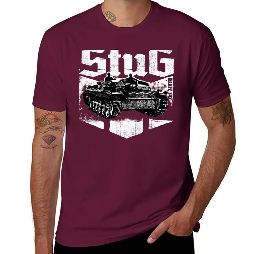 StuG III TShirt cotton graphic tees korean fashion Blouse men clothings 2025 new model
