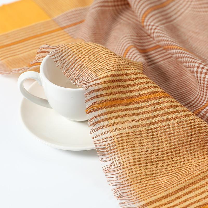 Spring and Autumn high-luxury shawl with light and thin women's dual-purpose scarf wool silk scarf soft scarf