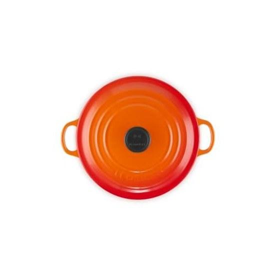 Le Creuset cast iron enamel pot double-handled Cocotte Ronde 20 cm orange gas IH oven dishwasher compatible