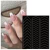 6 Designs French Manicure Strips Nail Art Stickers,Self-Adhesive Nail Tips Guides for DIY Nail Decoration Stencil Tools