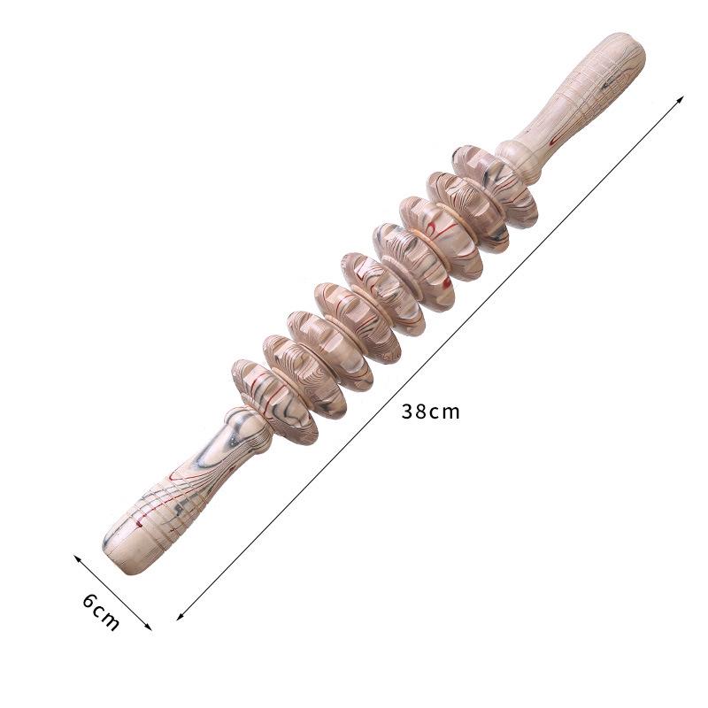 Wooden Full-Body Meridian Massage Roller for Yoga and Fitness