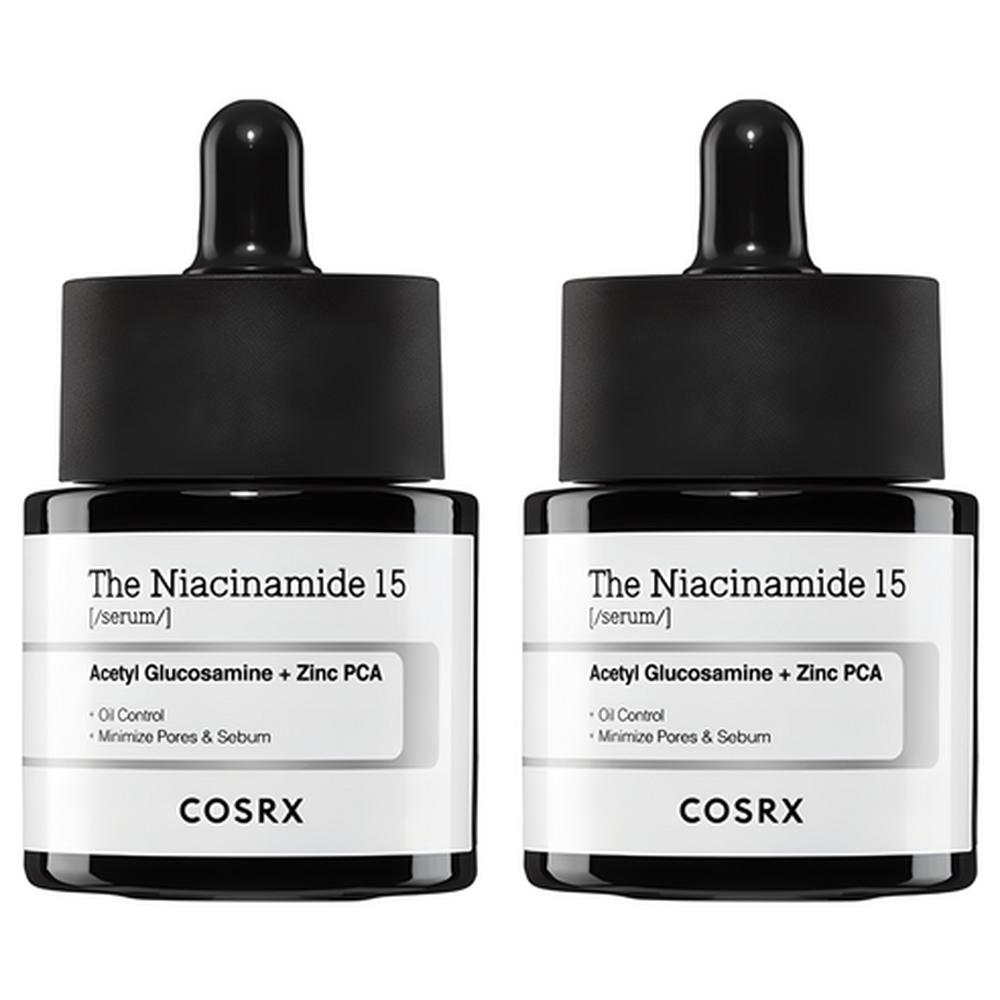 COSRX The Niacinamide 15 Serum 20ml (2pcs) – Sebum Balance, Texture Refining, Korean