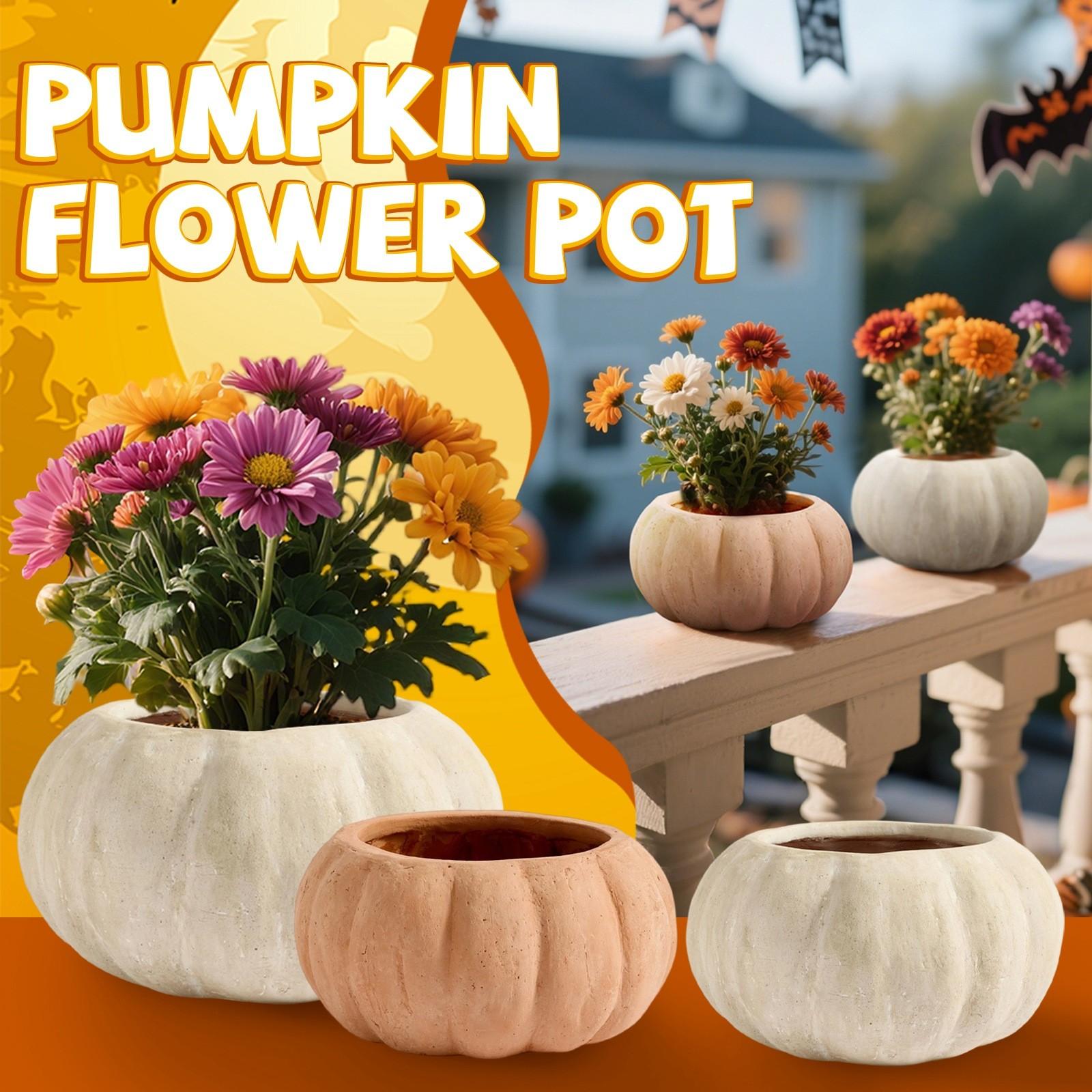 2025 Halloween Pumpkins Decorations Scene Arrangement Flower Pots Garden Decoration Natura Holiday Party Props For Haunted House cm bianco