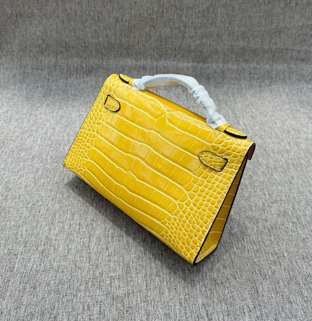 New Fashion Versatile Pig Nose Chain Bag Shoulder Messenger Bag Women's Genuine Leather Crocodile Pattern Cowhide Generation Bag