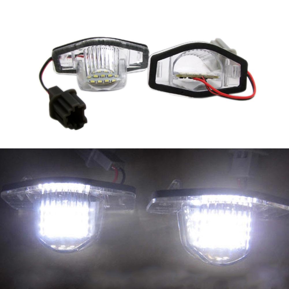 2 Pcs/Set 18 LED Lamp Number License Plate Light for Honda Fit Jazz Odyssey Stream Insight CRV FRV HR-V Crosstour 5D A