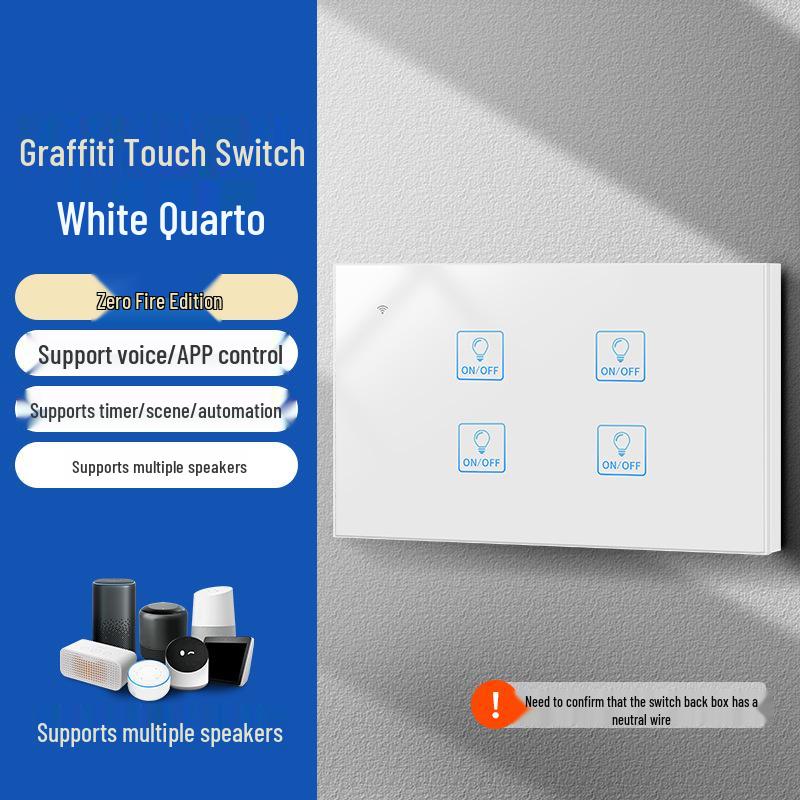 Zhengshang C5 Graffiti Smart WiFi Switch, Voice-Controlled, Tuya EU Standard, Compatible with Alexa & Google.